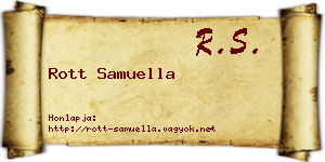 Rott Samuella névjegykártya